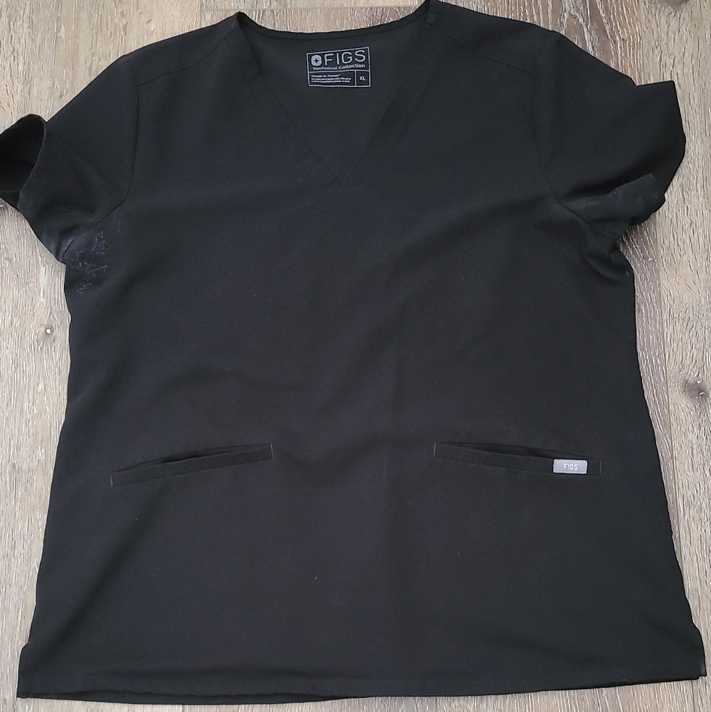 Figs Black Casma Top
